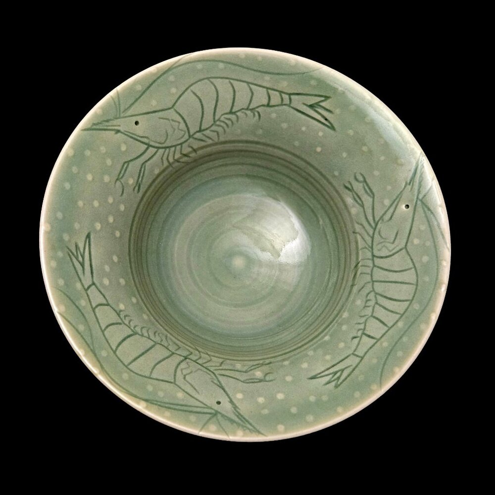 Pottery Shrimp Bowl by R. Turnage of Virginia